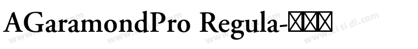 AGaramondPro Regula字体转换